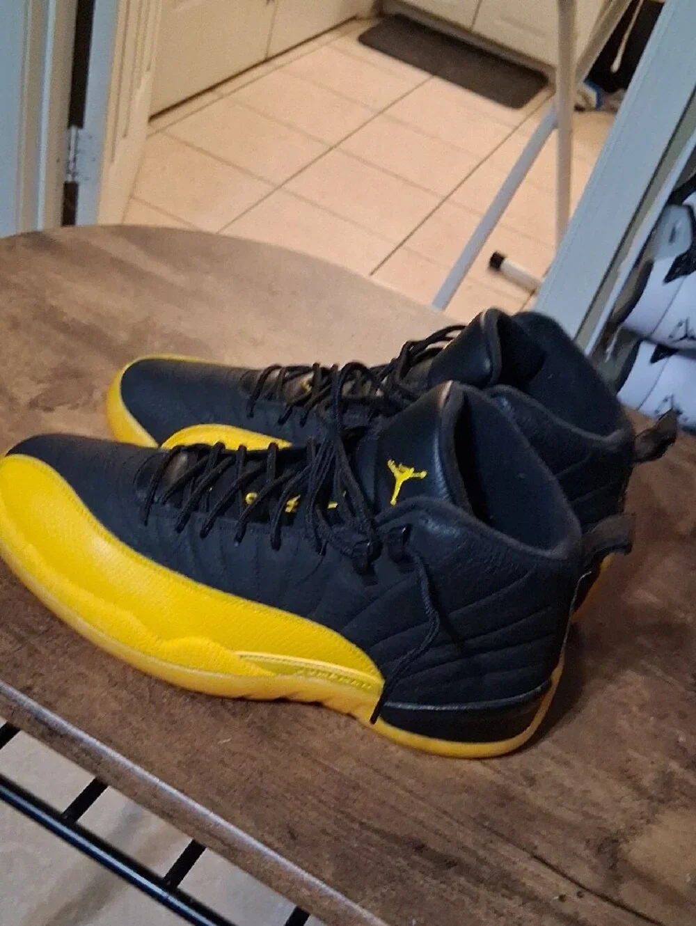 Jordan Men’s Mid-Top Sneakers - Black & Yellow